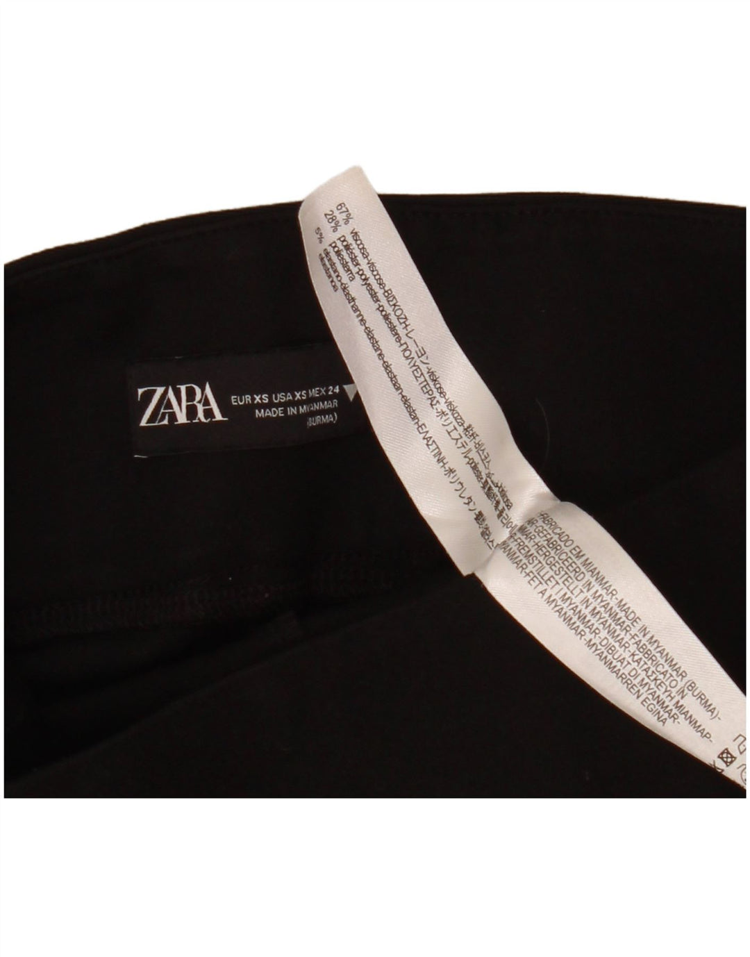 Leggings Zara da donna UK 6 XS viscosa nera