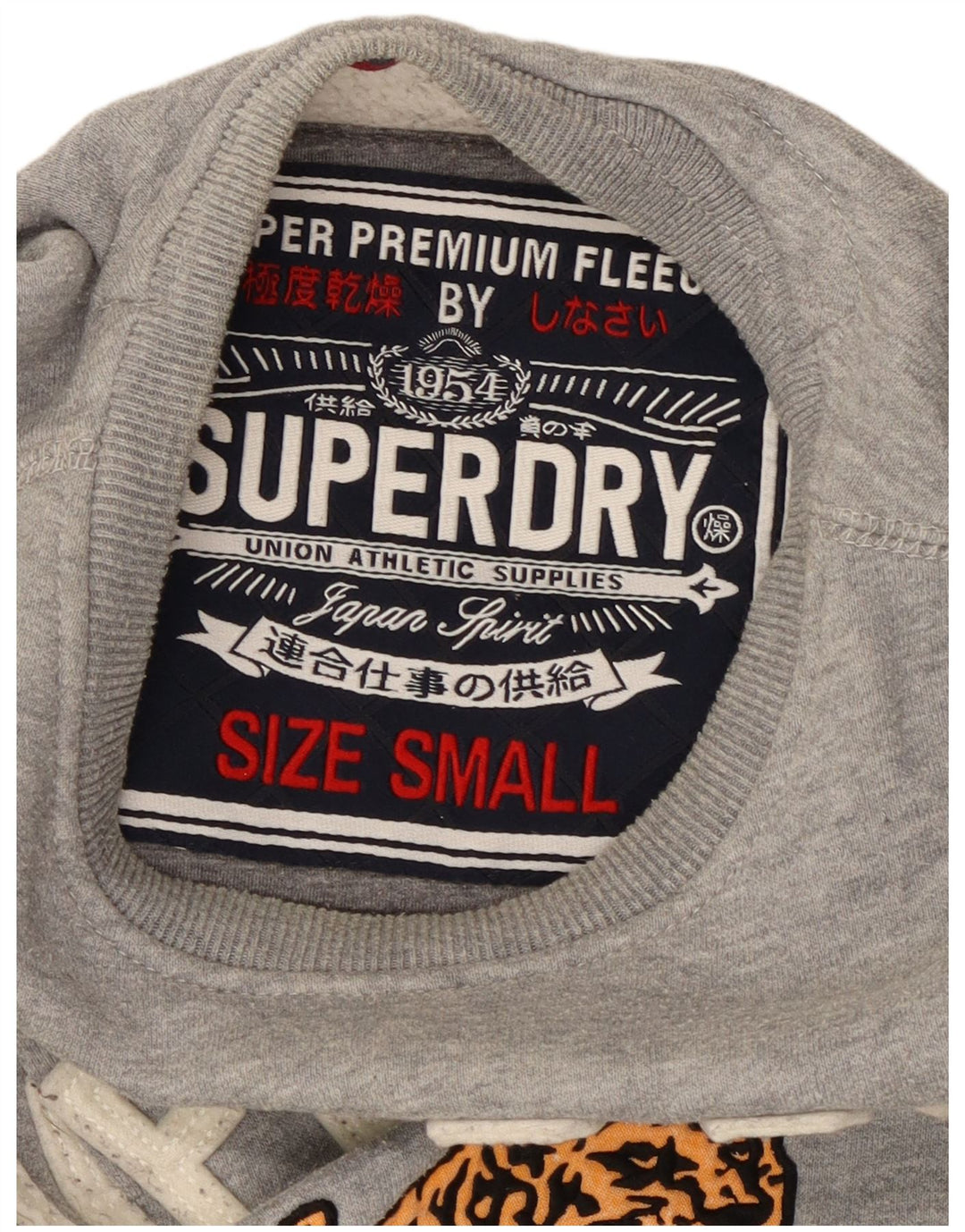 Felpa grafica da uomo Superdry Maglione piccolo cotone grigio