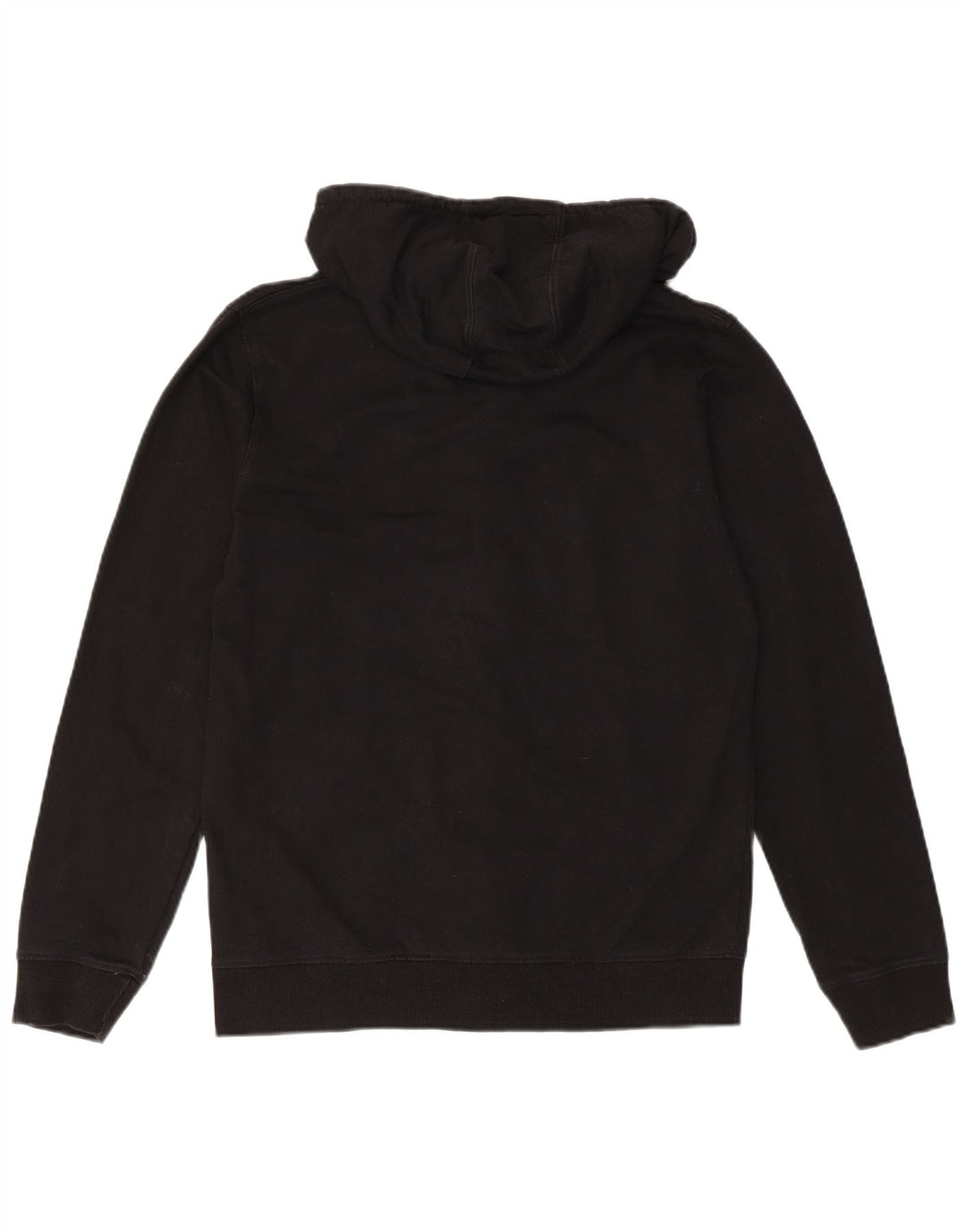 CONVERSE Felpa con cappuccio da uomo con zip piccola in cotone nero