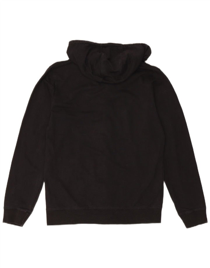 CONVERSE Felpa con cappuccio da uomo con zip piccola in cotone nero