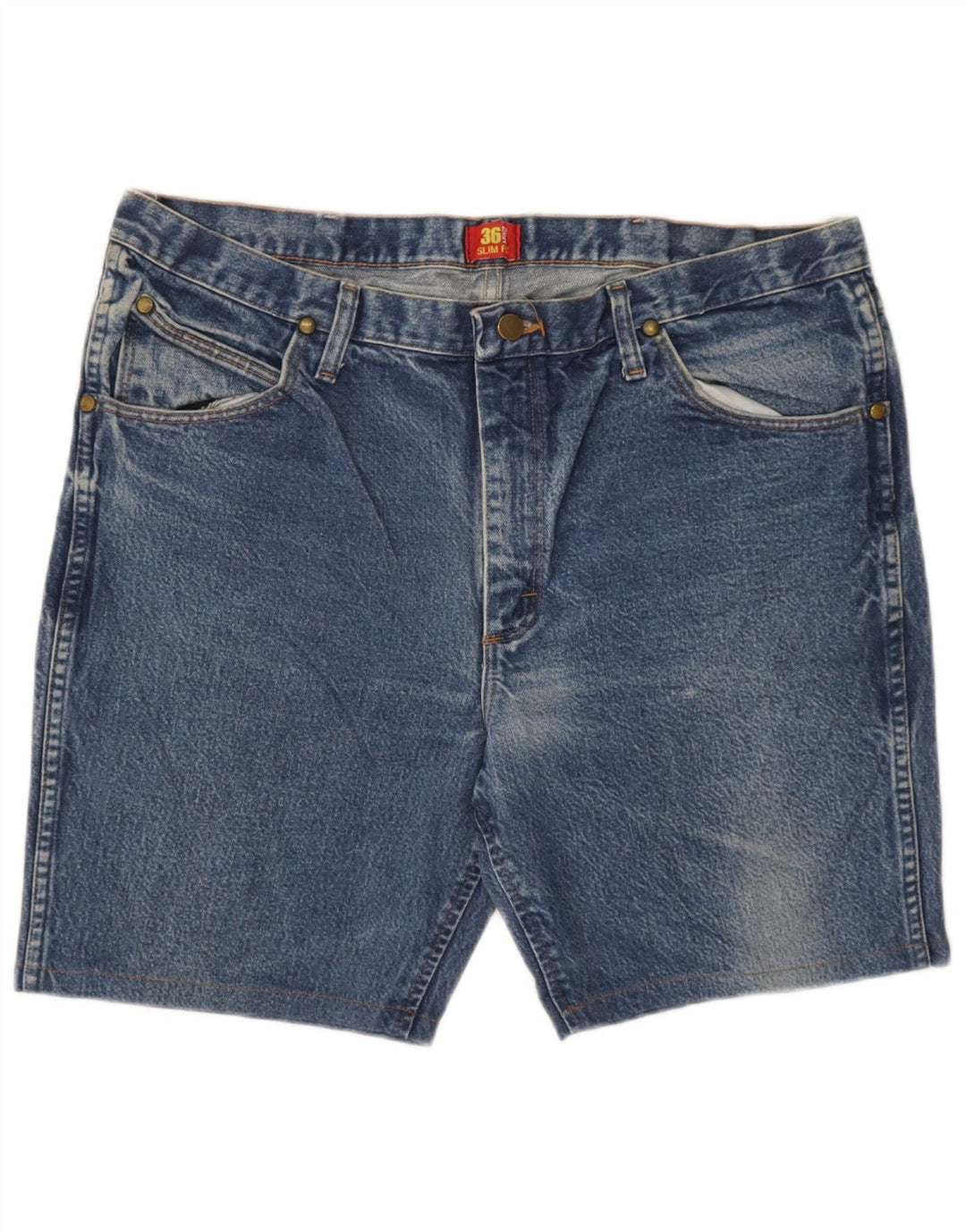 Pantaloncini di jeans da uomo Wrangler W38 XL in cotone blu