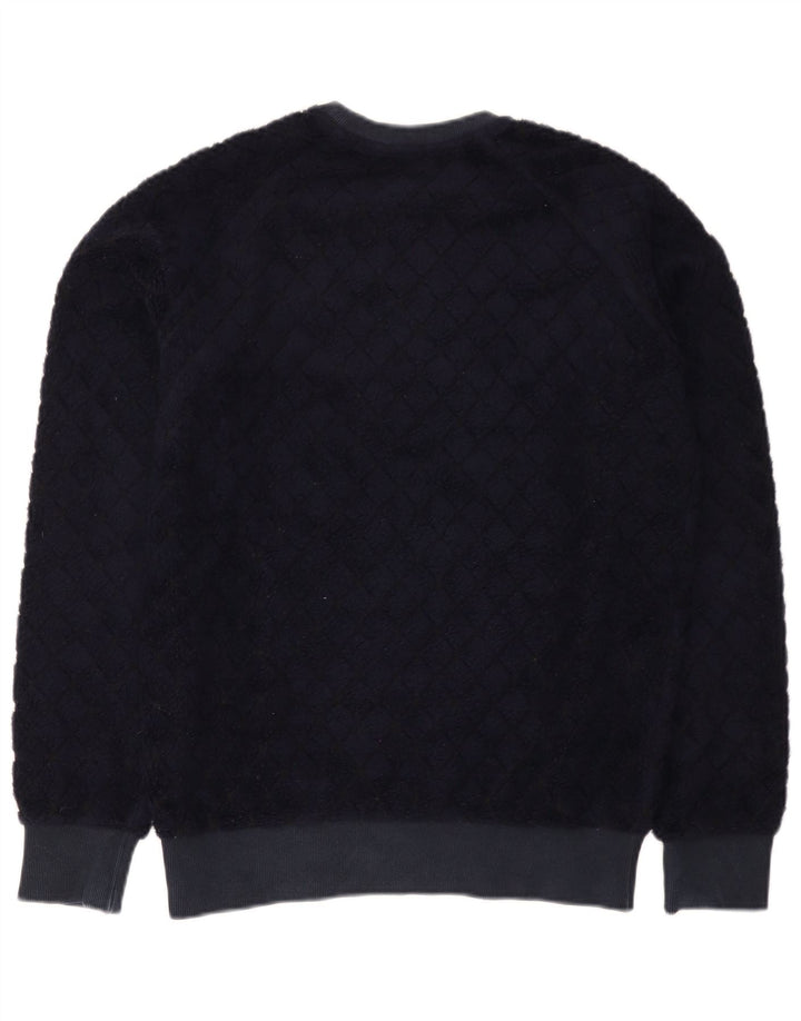 MSGM Felpa da uomo maglione piccolo blu navy a rombi/lana diamante