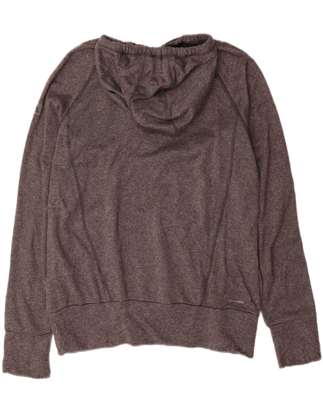 ADIDAS Mens Climawarm Graphic Hoodie Jumper Large Grey Polyester