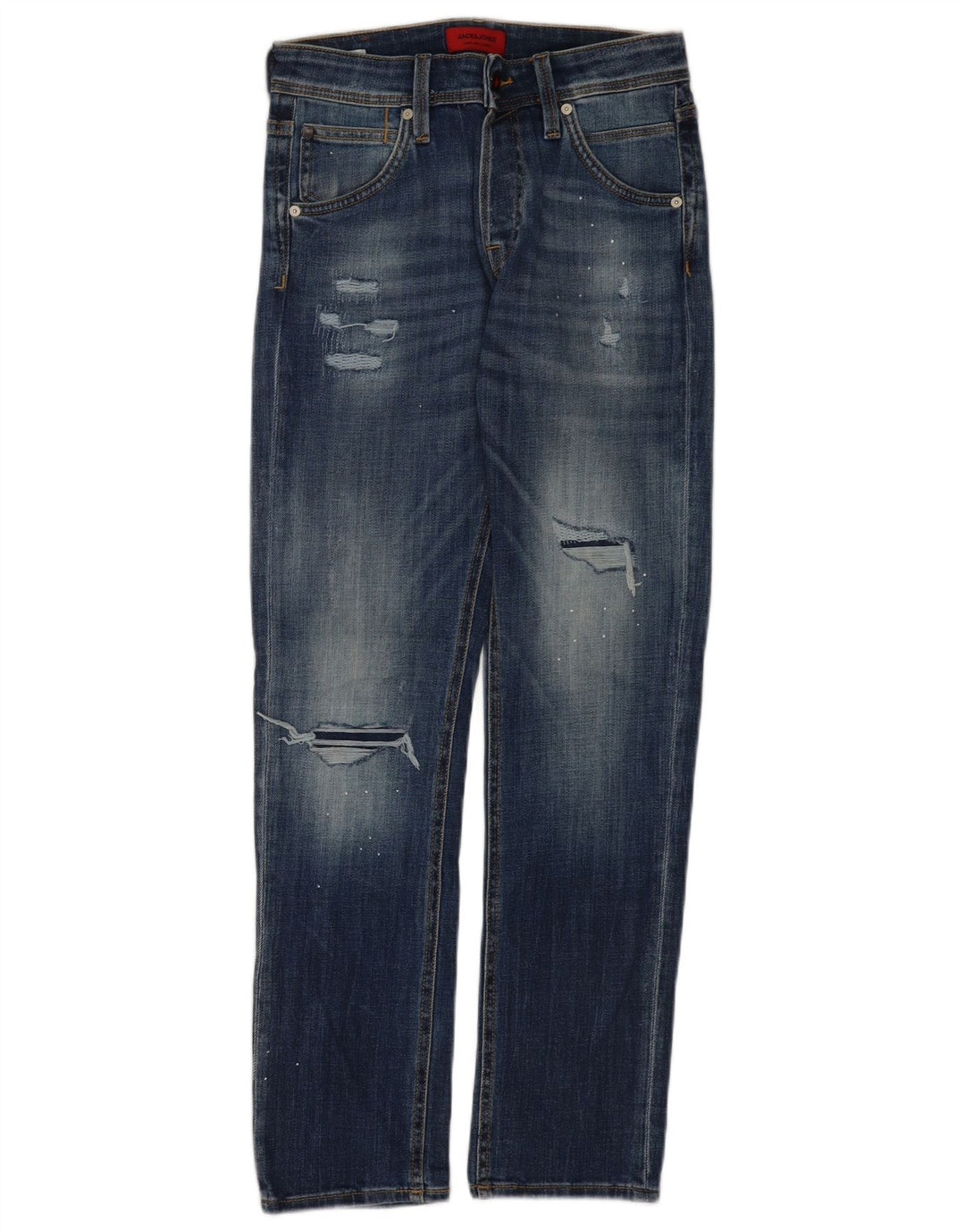Jeans slim invecchiati da uomo Jack & Jones W28 L30 cotone blu