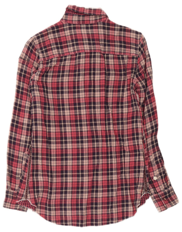 Replay Camicia da donna in flanella con grafica vestibilità ragazzo UK 10 piccolo quadretto rosso