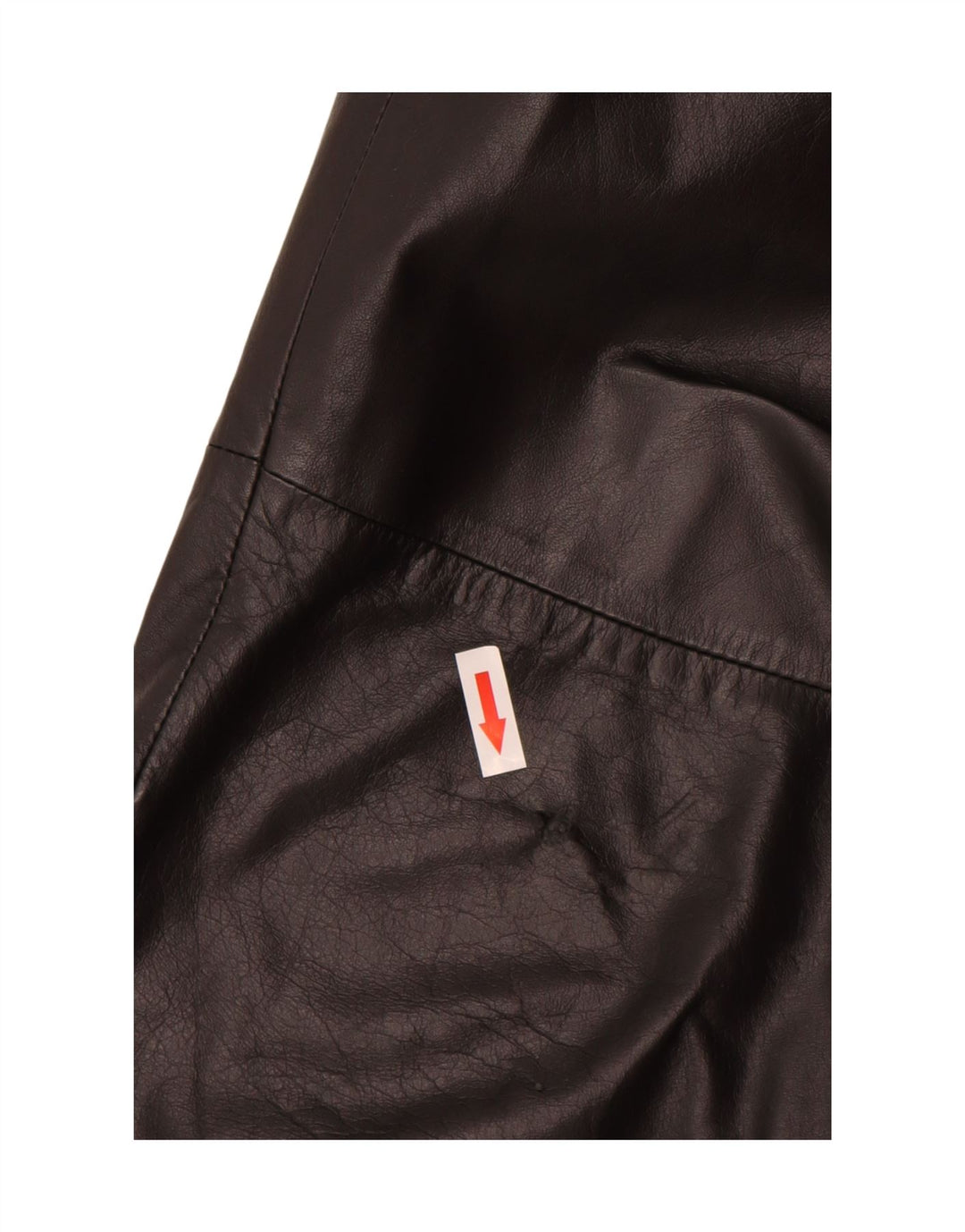 Pantaloni vintage in pelle con ancoraggi da donna EU 38 medi W28 L30 in pelle nera