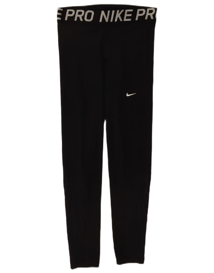 Leggings grafici Nike da donna grandi in poliestere nero