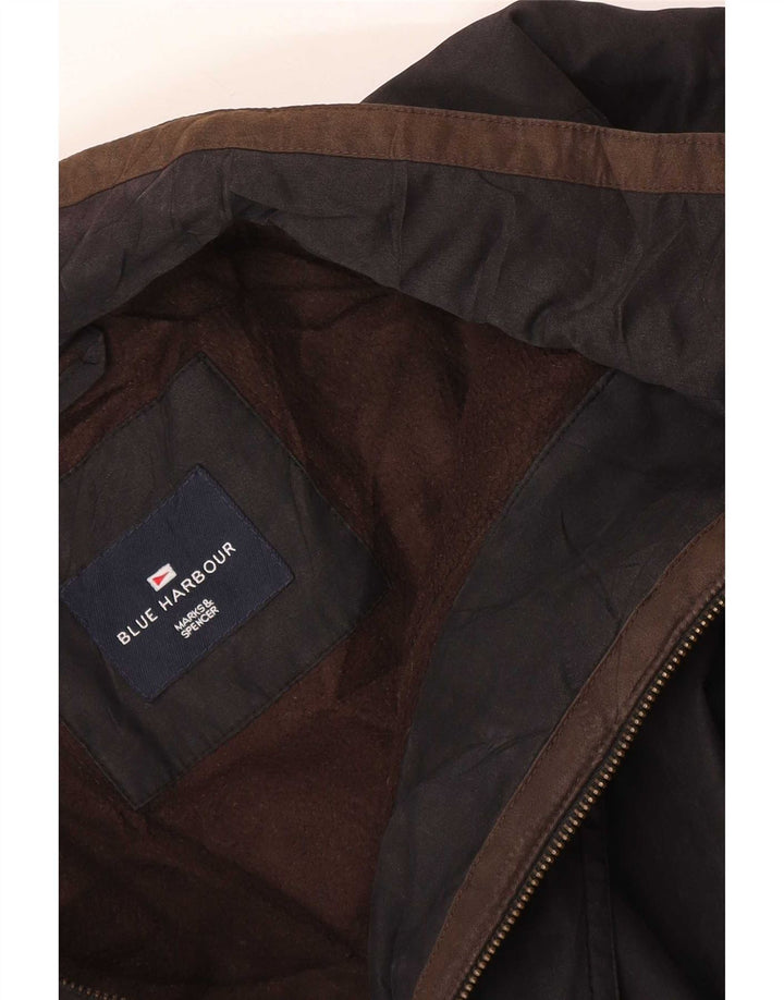 Cappotto giacca a vento Marks & Spencer da uomo blu Harbour UK 38 medio nero