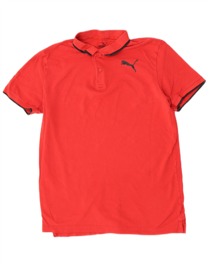 Polo Puma da uomo di colore rosso medio
