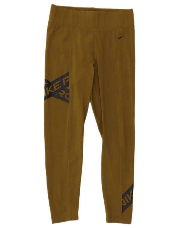 Leggings grafici da donna Nike UK 10 piccoli poliestere kaki