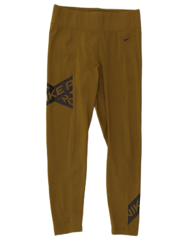 Leggings grafici da donna Nike UK 10 piccoli poliestere kaki