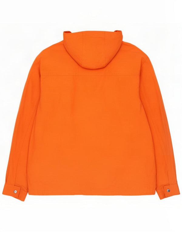 Giacca a vento con cappuccio da uomo North Sails UK 40 Large Orange Cotton