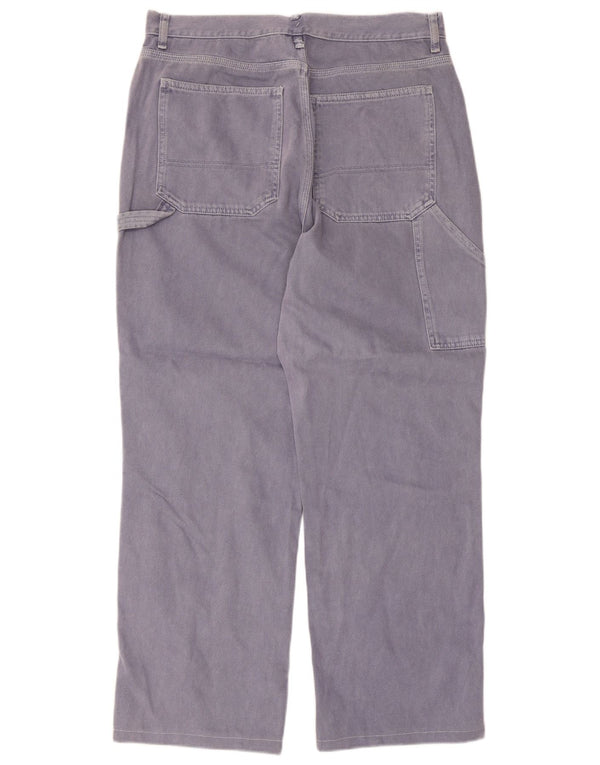 Pantaloni cargo dritti da donna Topshop UK 16 W34 L28 cotone viola