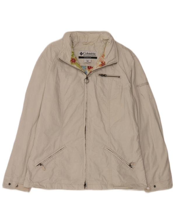 Giacca bomber da donna Columbia UK 18 XL cotone bianco