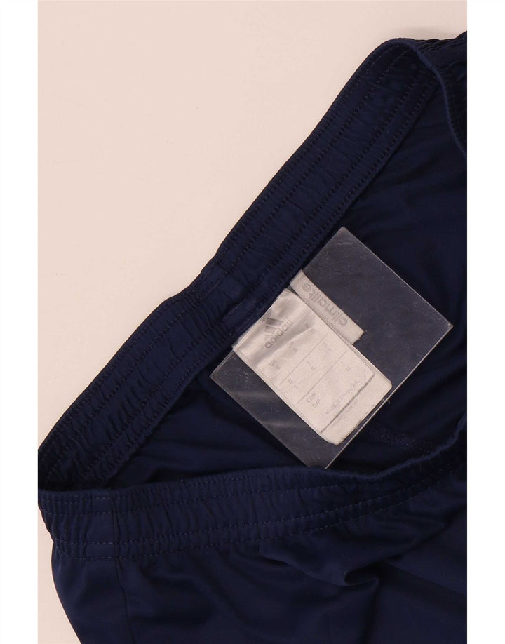 Pantaloncini sportivi da uomo Adidas piccoli in poliestere blu navy