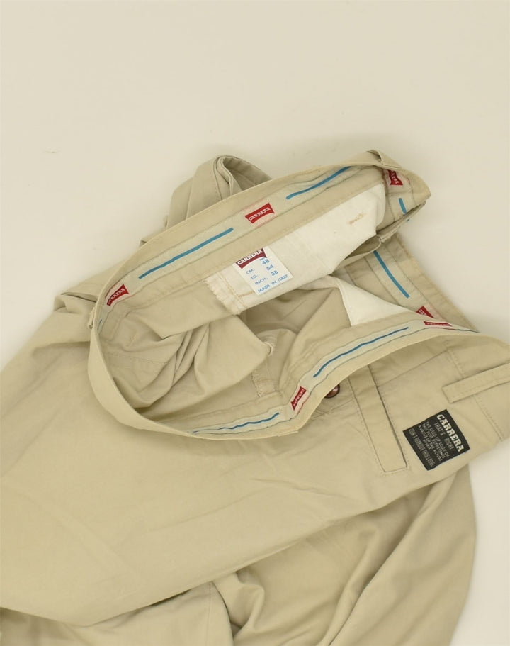 CARRERA Mens Pegged Chino Trousers W38 L28  Beige Cotton | Vintage Carrera | Thrift | Second-Hand Carrera | Used Clothing | Messina Hembry 