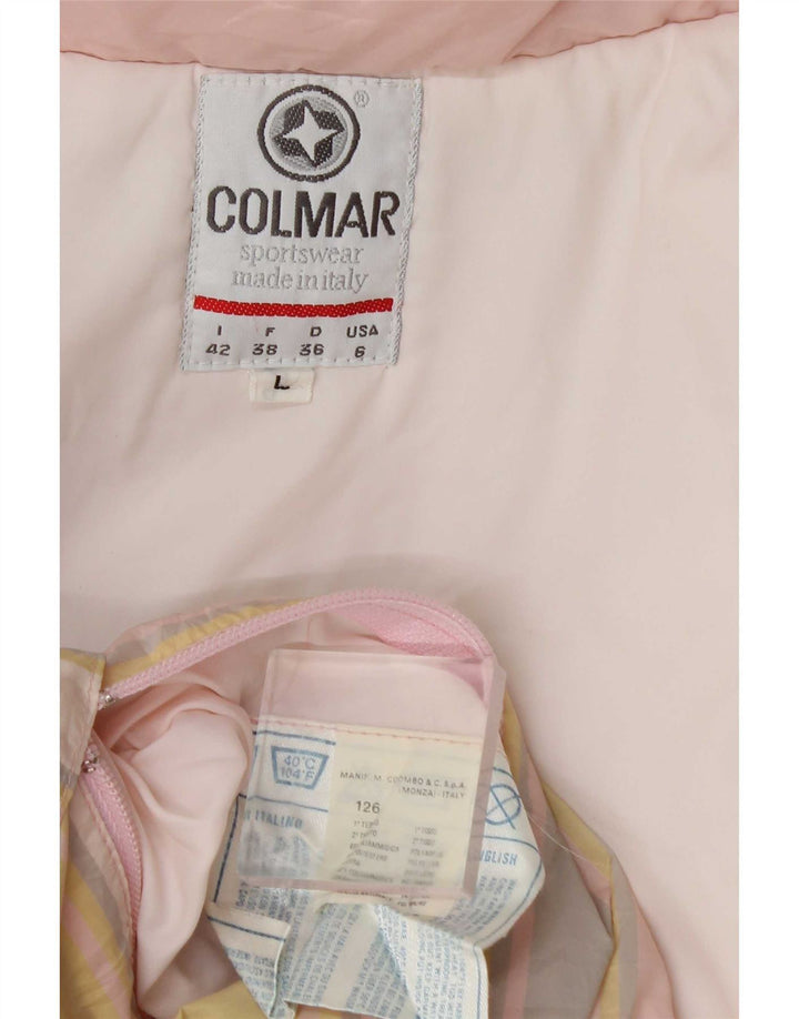 Tuta da sci con cappuccio da donna Colmar IT 42 Small in poliammide a righe rosa