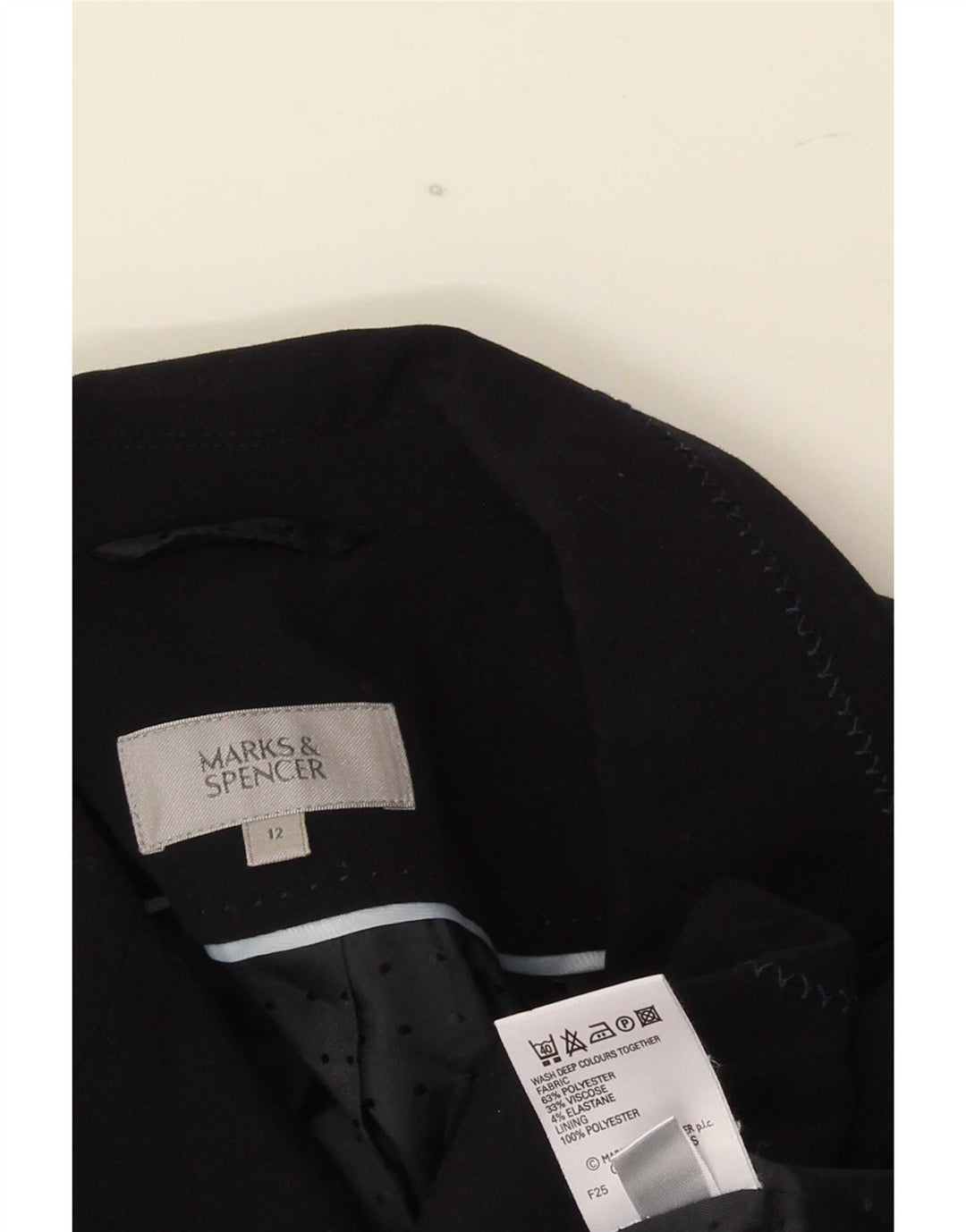 Giacca blazer a 1 bottone Marks & Spencer da donna UK 12 medio blu navy