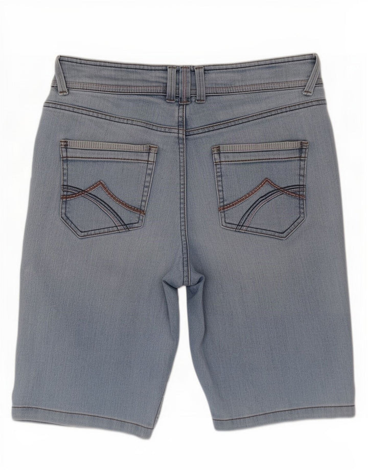 Pantaloncini di jeans da donna M&Co UK 12 medi W30 cotone blu
