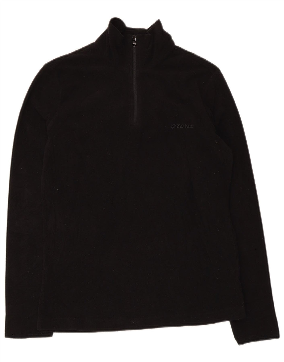 Maglione in pile da donna con collo con zip Lotto UK 10 piccolo poliestere nero