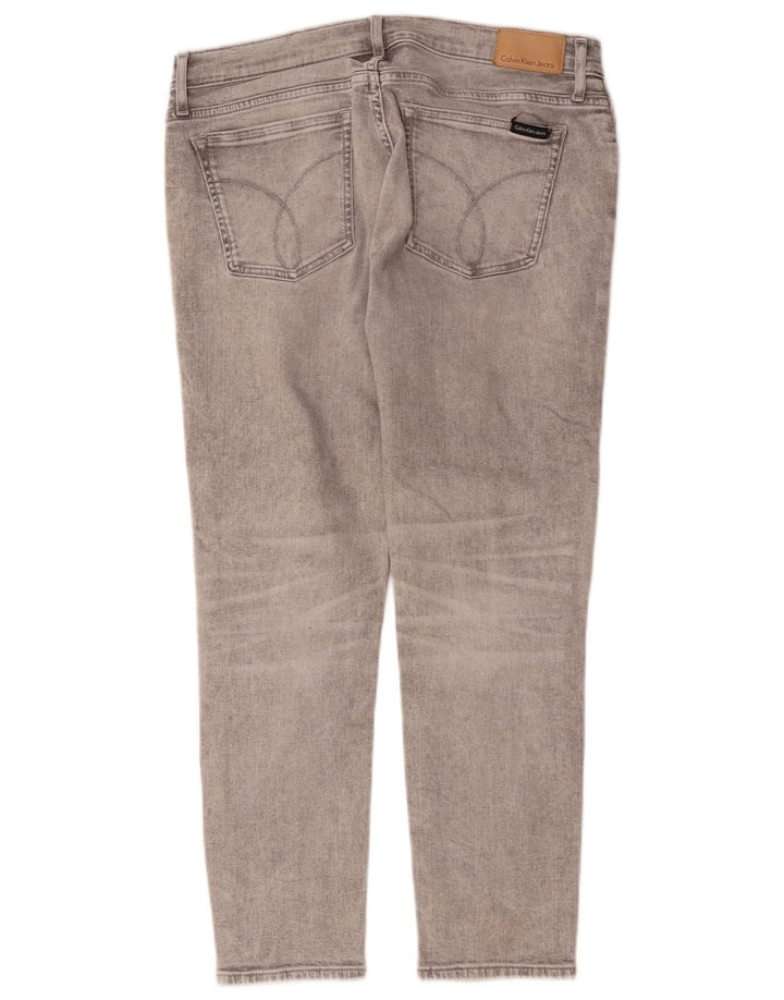 Jeans cropped da donna Calvin Klein W31 L25 cotone grigio