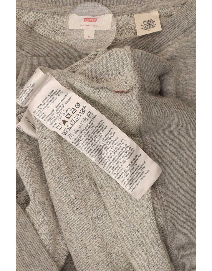 Felpa oversize con grafica da donna Levi's UK 14 Grigio medio chiazzato