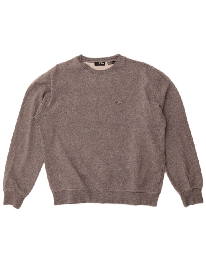 Felpa Fila Uomo Maglione Cotone Grigio Medio