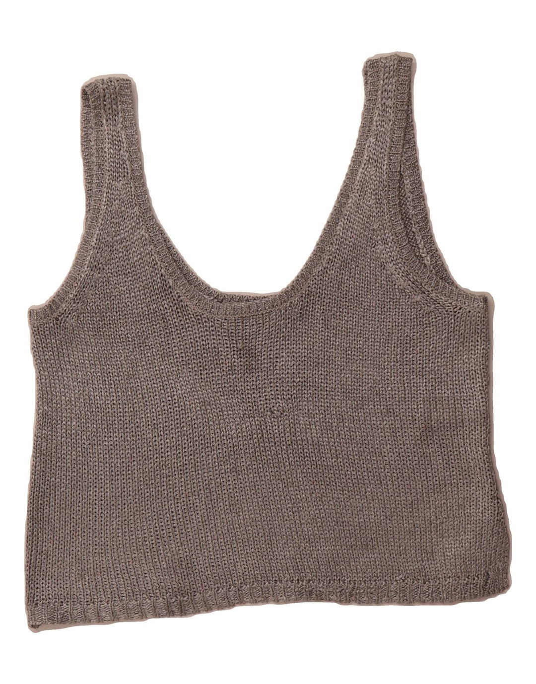 ZARA Womens Knit Cami Top UK 12 Medium Grey Polyester Vintage Zara and Second-Hand Zara from Messina Hembry 