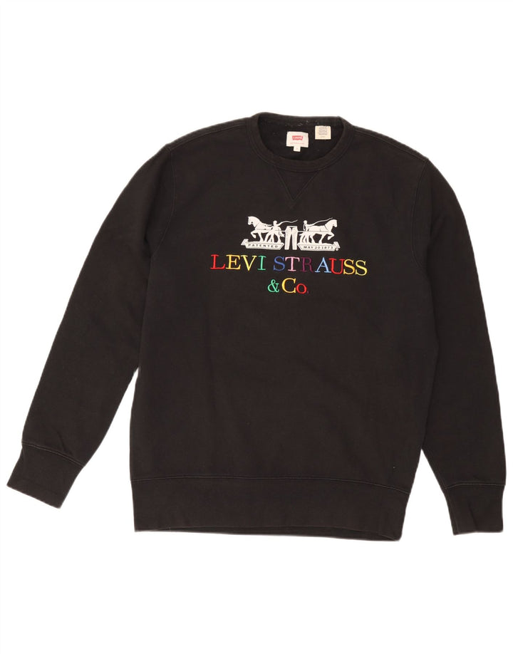 Felpa grafica da uomo Levi's, piccola, in cotone nero