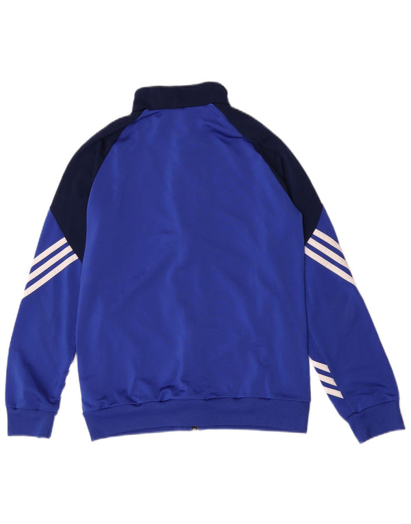 Giacca da tuta da ragazzo Adidas 13-14 anni XL Blu Colourblock Poliestere