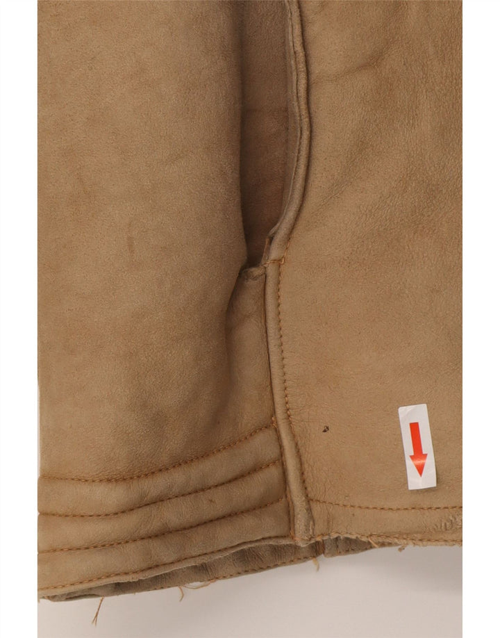 Giacca in shearling vintage da uomo UK 38 Marrone medio