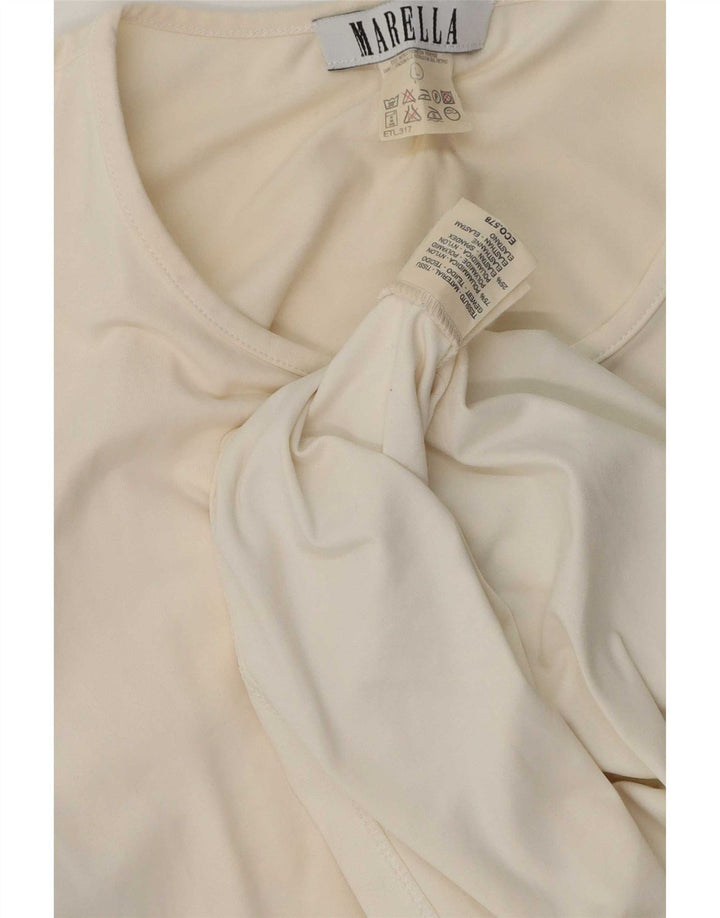 T-shirt da donna Marella Top UK 14 Large bianca in poliammide