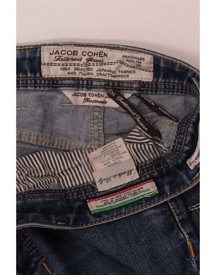 Jacob Cohen Jeans slim fatti a mano da uomo W35 L29 cotone blu