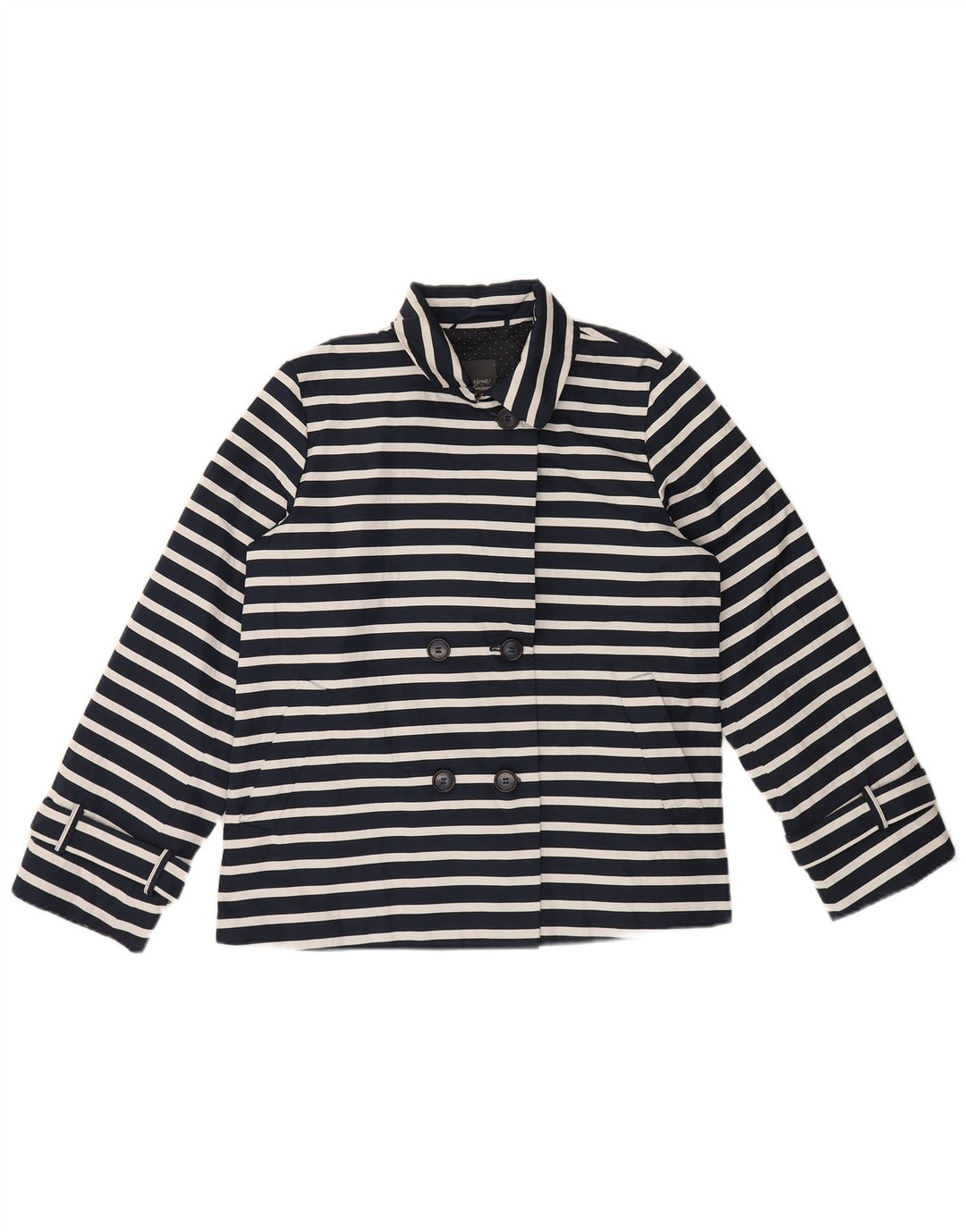 Persona By Marina Rinaldi Cappotto Doppio Petto da Donna Taglia 19 Small Navy Bl