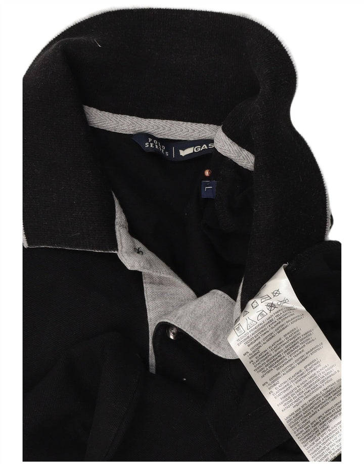 Polo Uomo Gas Large Nera In Cotone