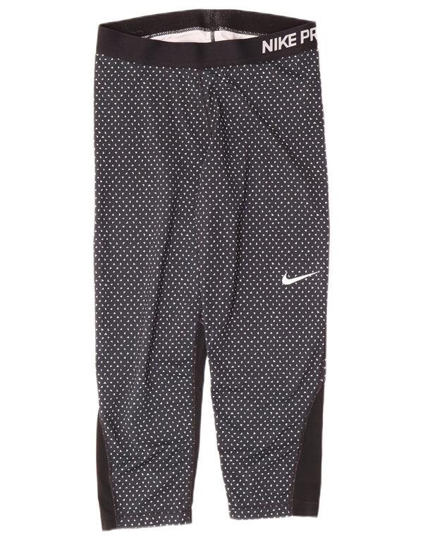Leggings grafici Nike Dri Fit da donna UK 14 Large Navy Blue Spotted Sports