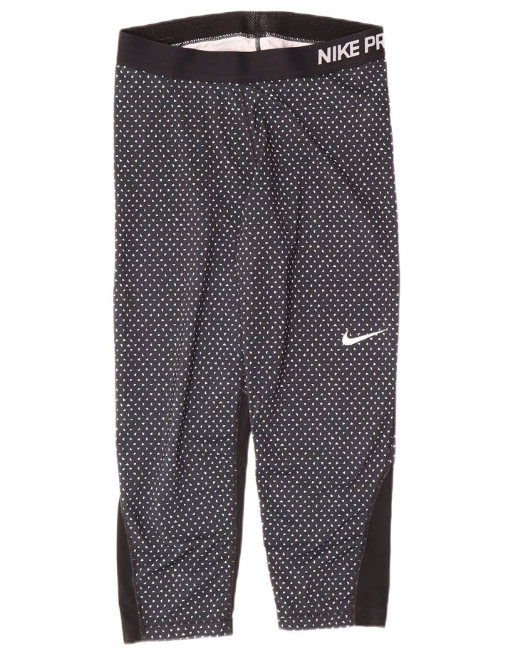 Leggings grafici Nike Dri Fit da donna UK 14 Large Navy Blue Spotted Sports