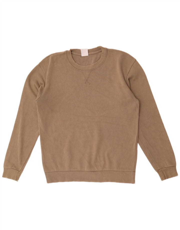 Felpa Zara da uomo in cotone beige medio