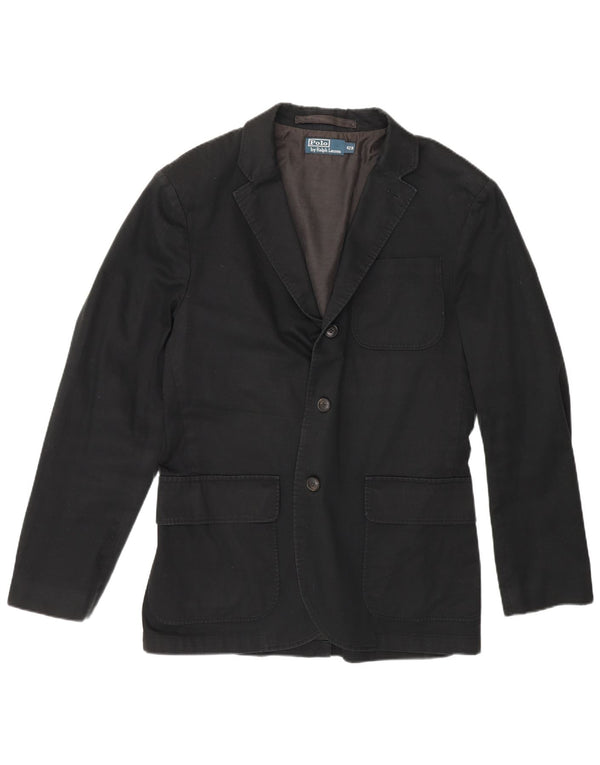 Polo Ralph Lauren Giacca blazer a 3 bottoni da uomo UK 42 XL Cotone nero