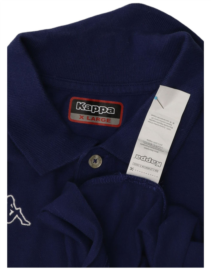 Polo grafica da uomo Kappa XL in cotone blu