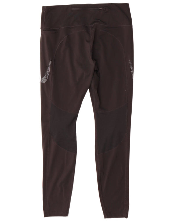 Leggings grafici da donna Nike UK 14 grande poliestere nero