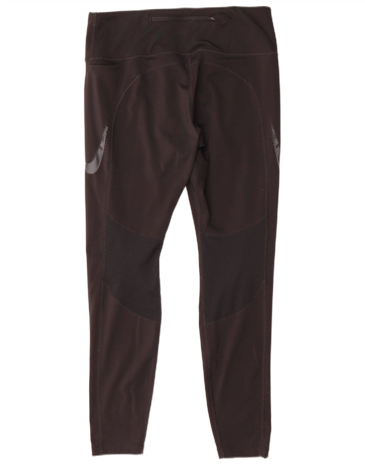 Leggings grafici da donna Nike UK 14 grande poliestere nero