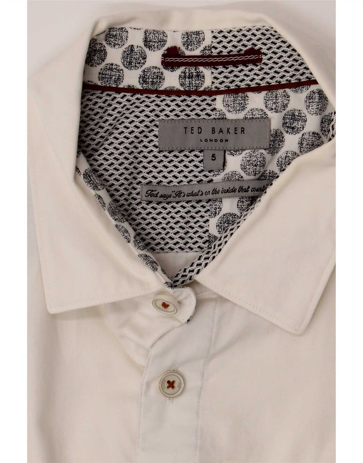 Camicia da uomo Ted Baker taglia 5 XL cotone bianco
