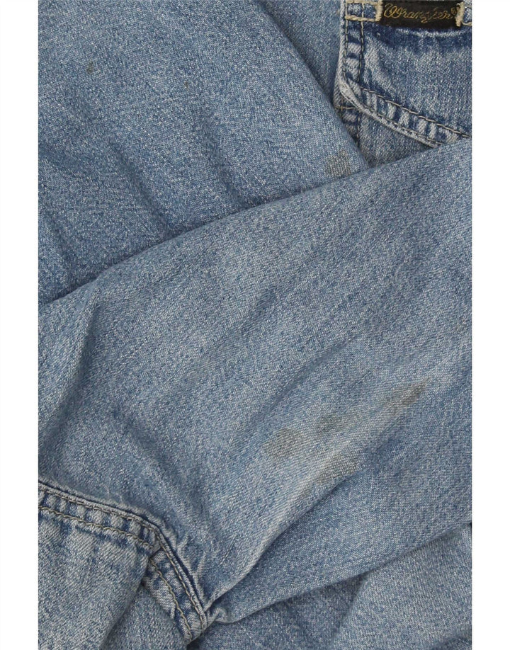 Camicia di jeans western da uomo Wrangler di grandi dimensioni in cotone blu