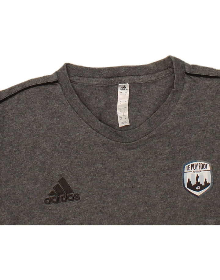 ADIDAS Mens Graphic T-Shirt Top Small Grey Cotton Vintage Adidas and Second-Hand Adidas from Messina Hembry 
