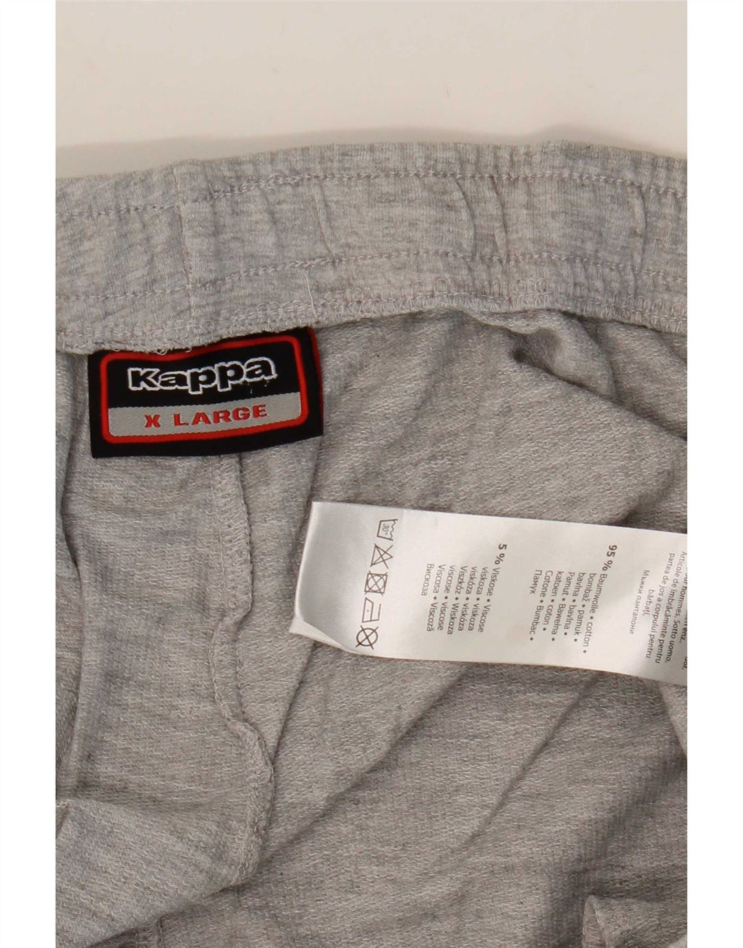 Pantaloncini sportivi grafici da uomo Kappa XL in cotone grigio