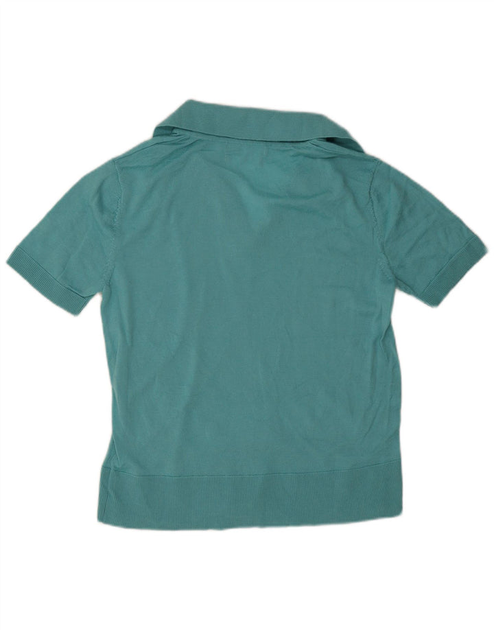 Polo da donna Marks & Spencer UK 12 Lana merino blu medio