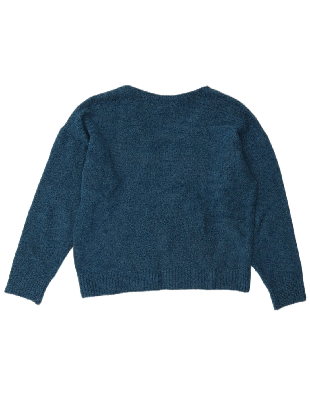 Maglione oversize con scollo a V da donna Marks & Spencer UK 10 piccolo blu