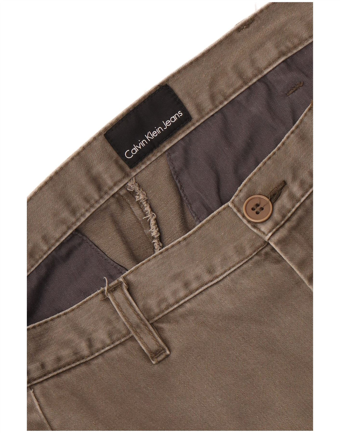 Pantaloni chino dritti da uomo Calvin Klein W34 L33 Grigi