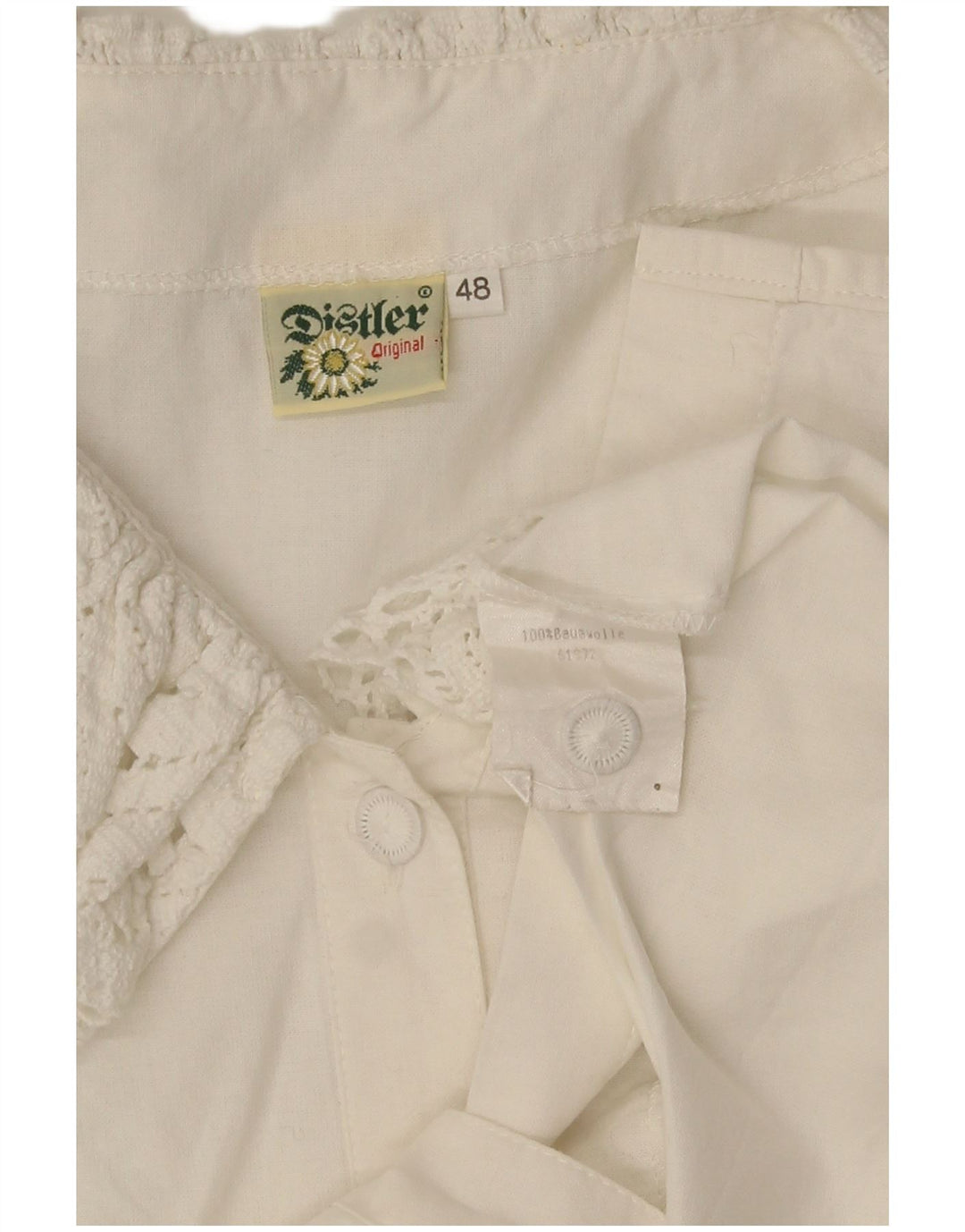Camicetta da donna con maniche a 3/4 Distler EU 48 2XL Bianca